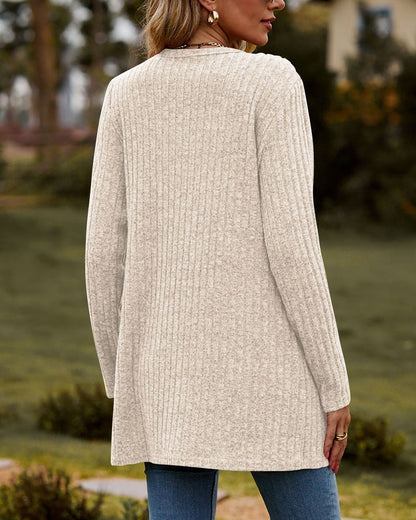 Women's Cozy Long Sleeve Open Cardigan