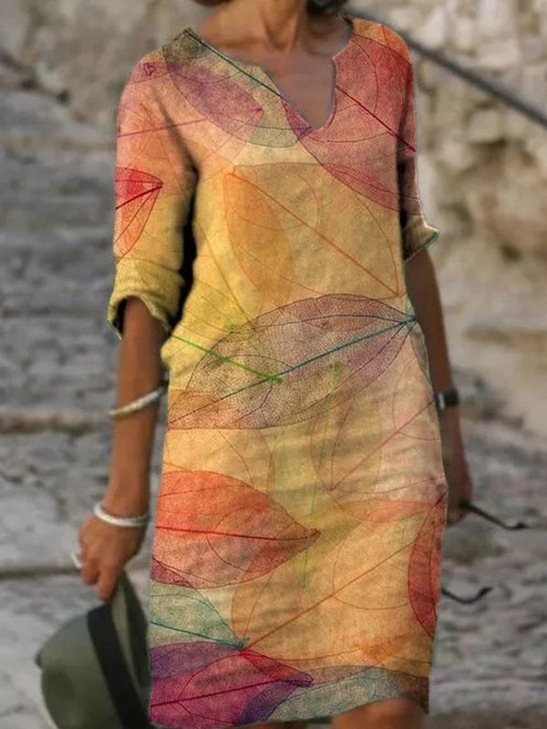 Image of Tatum | Women's V-Neck Midi Dress