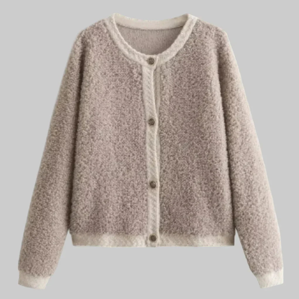 Cozy Women's Cardigan Sweater with Chic Knit Pattern - Olytrend