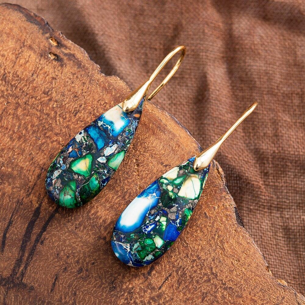 Nature Inspired Drop Earrings - Sylvara - Pexav