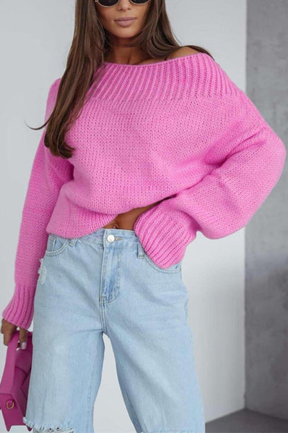 Image of Teresa | Women's Oversized Off-the-Shoulder Sweater