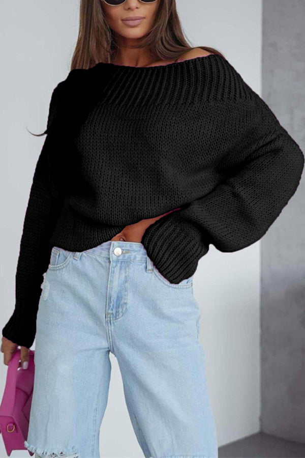 Relaxed Fit Women's Oversized Sweater Dress - Olytrend