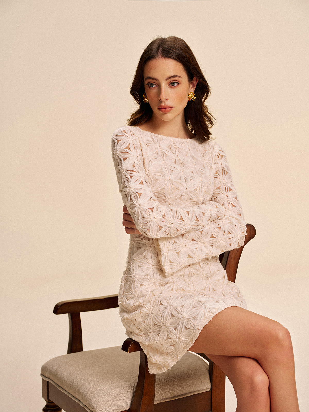 Embroidered Garden Party Maxi Dress - Pexav