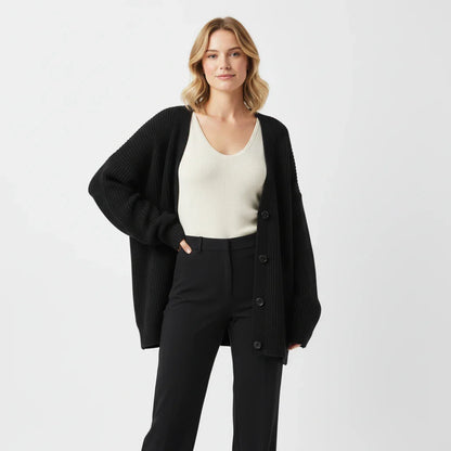 Cozy Large Knitted Women's Cardigan Sweater