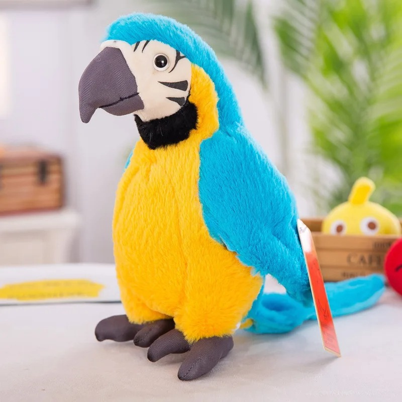 The Chatterbox Parrot Plush - Squawkie-Blue-Nora Luxe