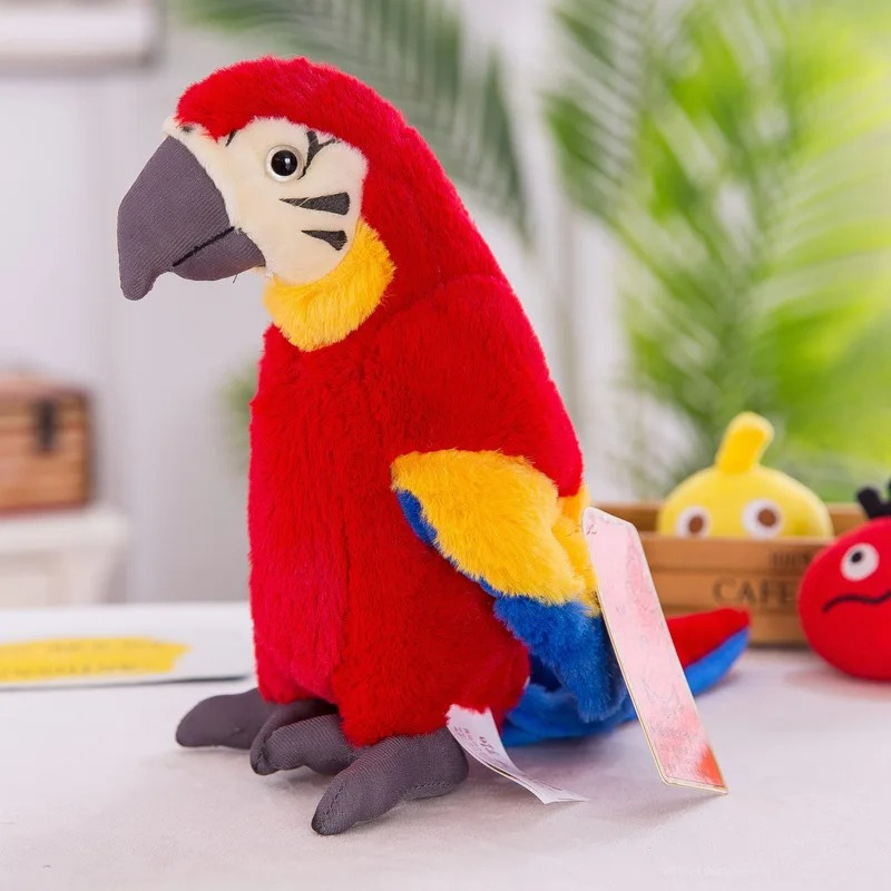 The Chatterbox Parrot Plush - Squawkie-Red-Nora Luxe