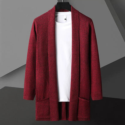 Image of Theo | Men's Long Sleeve Open Front Cardigan