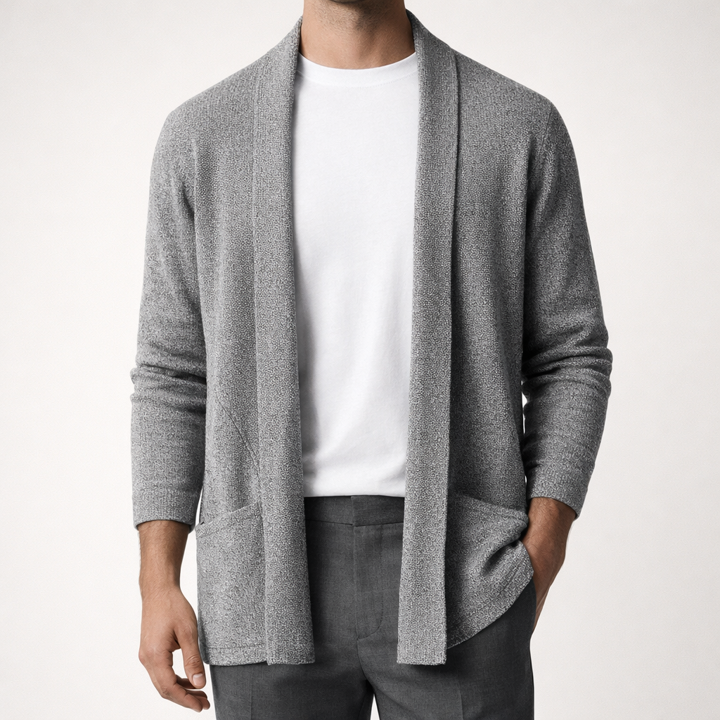 Men's Cozy Long Sleeve Open Cardigan Sweater - Olytrend