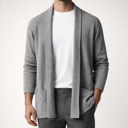 Men's Cozy Long Sleeve Open Cardigan Sweater - Olytrend