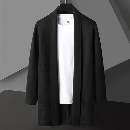 Image of Theo | Men's Long Sleeve Open Front Cardigan