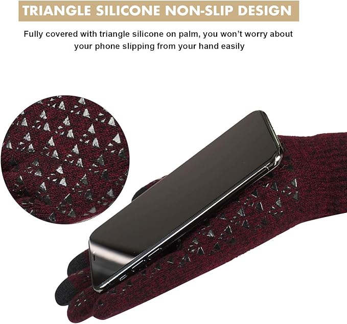 Thermal Touchscreen Winter Gloves - WarmFlex-Black-Nora Luxe
