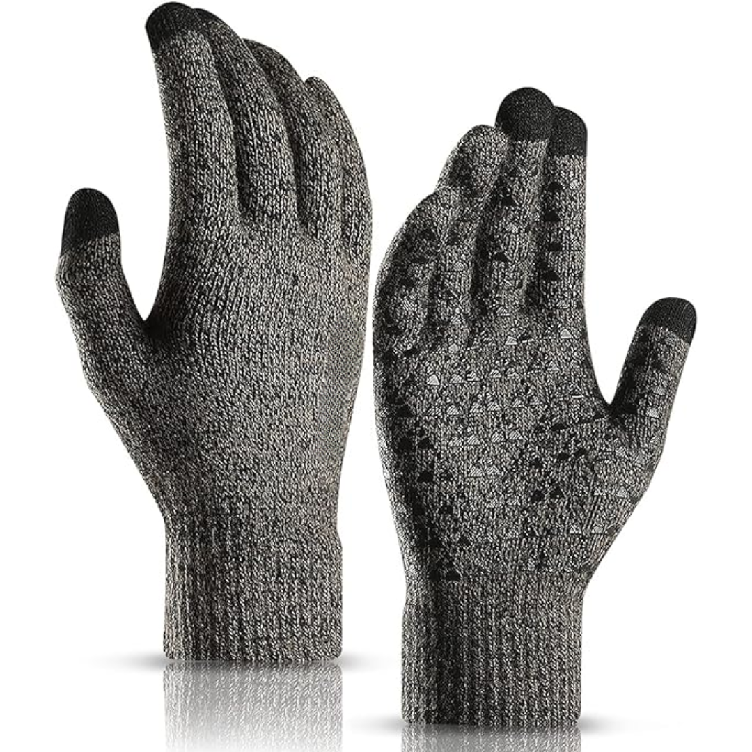 Thermal Touchscreen Winter Gloves - WarmFlex-Gray-Nora Luxe