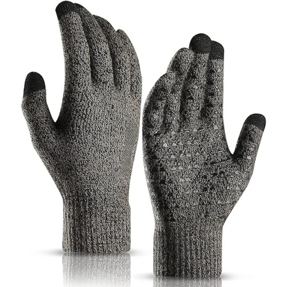 Thermal Touchscreen Winter Gloves - WarmFlex-Gray-Nora Luxe