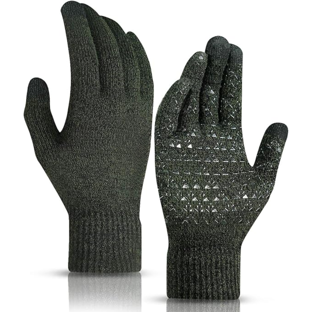 Thermal Touchscreen Winter Gloves - WarmFlex-Midnight Green-Nora Luxe