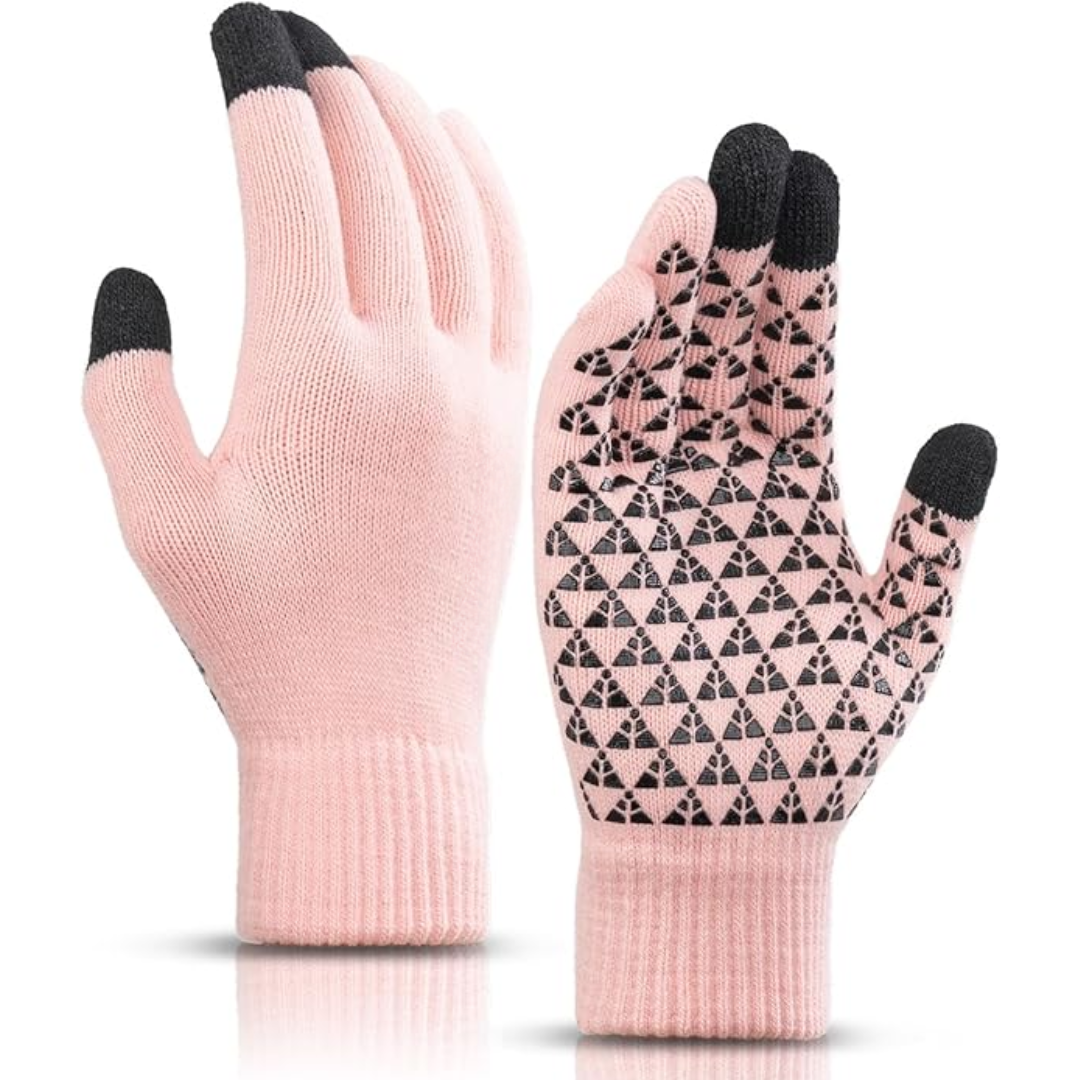 Thermal Touchscreen Winter Gloves - WarmFlex-Pink-Nora Luxe