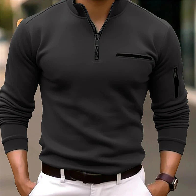 Men's Classic Comfortable Zip Sweater