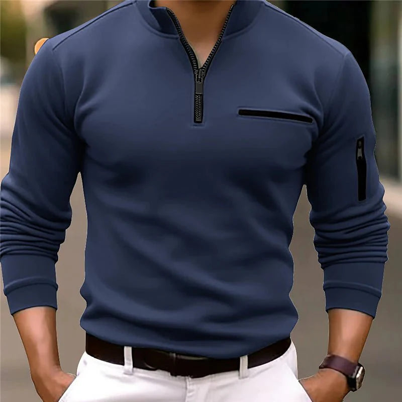 Men's Classic Comfortable Zip Sweater