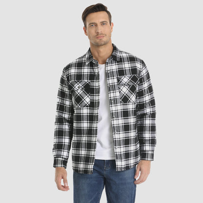 Thorne - Warm Plaid Shirt Jacket for Men