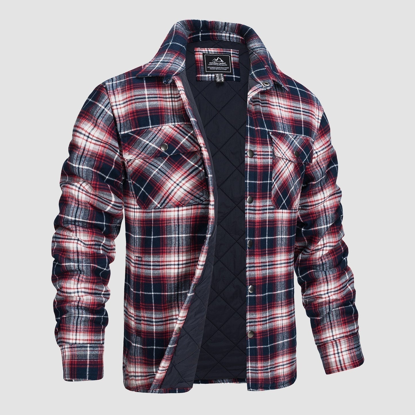 Thorne - Warm Plaid Shirt Jacket for Men