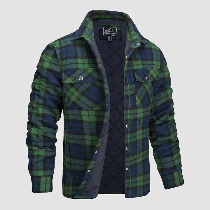 Thorne - Warm Plaid Shirt Jacket for Men