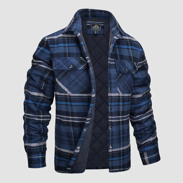 Thorne - Warm Plaid Shirt Jacket for Men