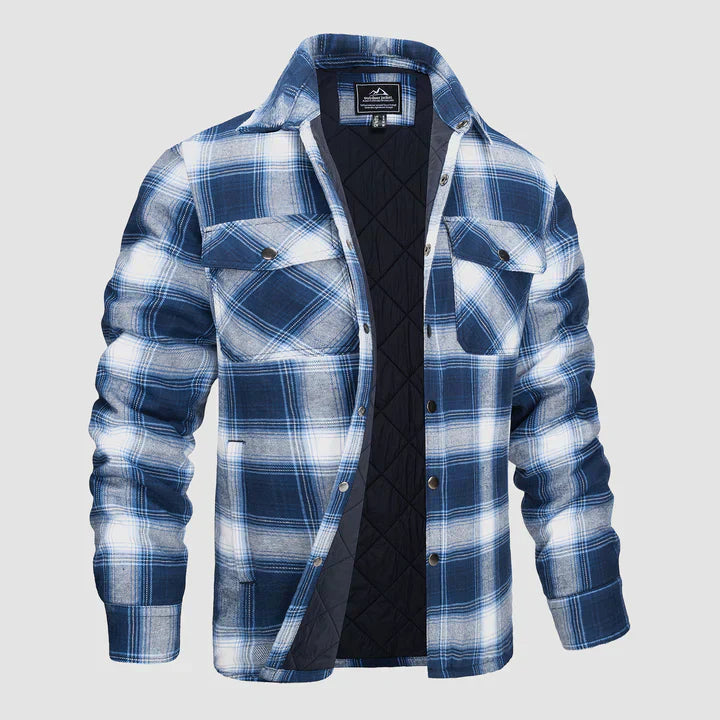 Thorne - Warm Plaid Shirt Jacket for Men