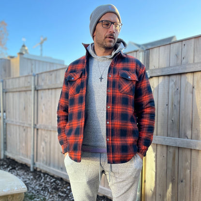 Thorne - Warm Plaid Shirt Jacket for Men