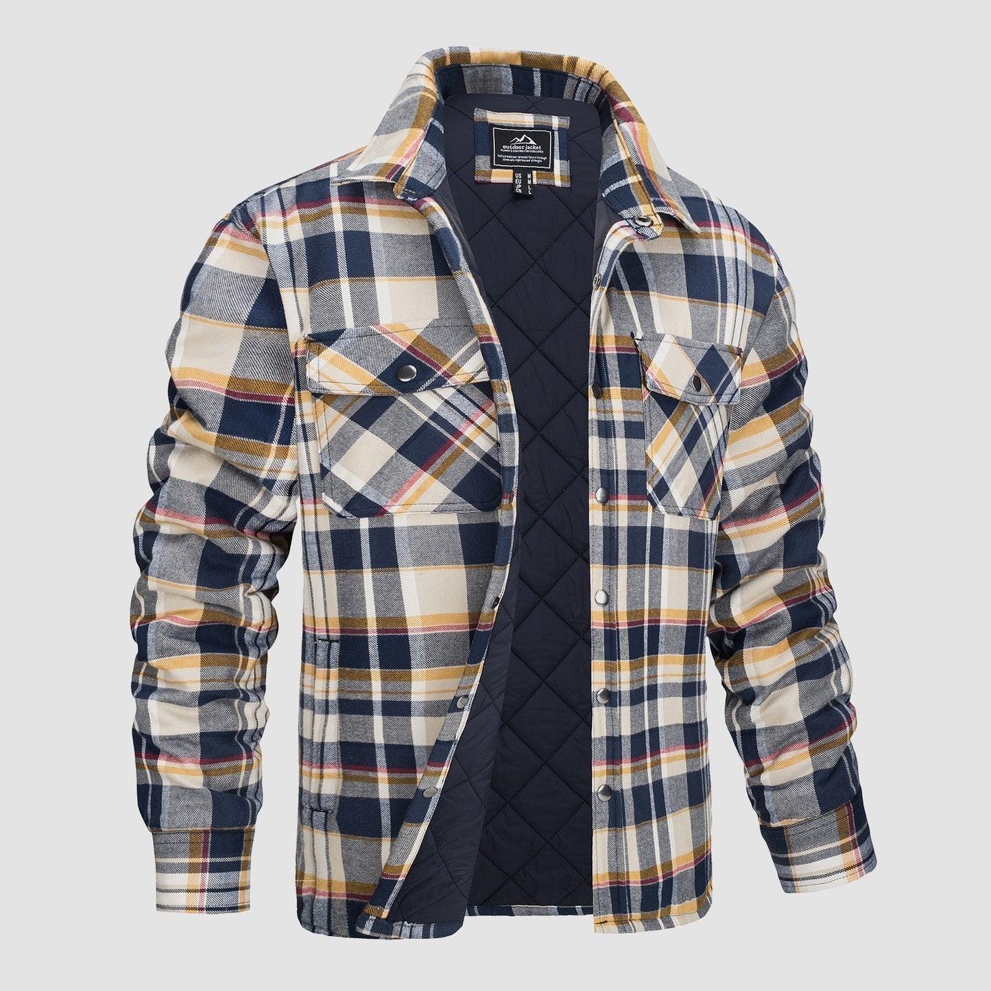 Thorne - Warm Plaid Shirt Jacket for Men