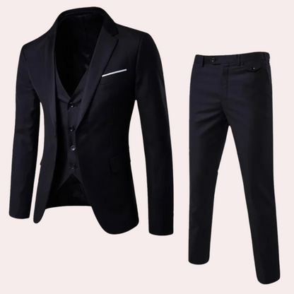 Classic Mens 3 Piece Business Suit - Pexav