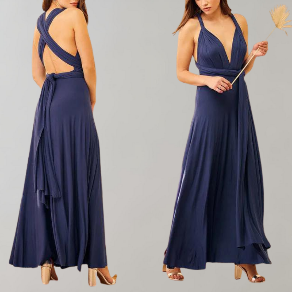 Tia - Elegant Wrap Dress for Women-Wine red-S-Nora Luxe