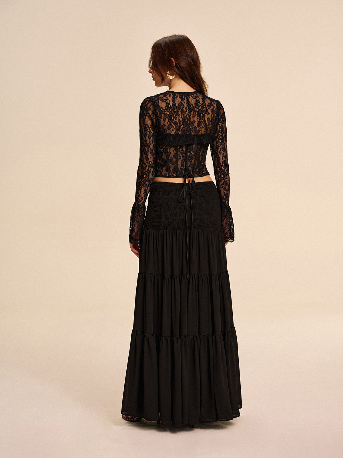 Layered Flowy Skirt No Waist Belt