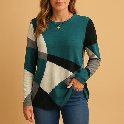 Women’s timeless knit sweater with elegant cut and relaxed fit, soft breathable fabric, perfect for casual or chic outfits.
