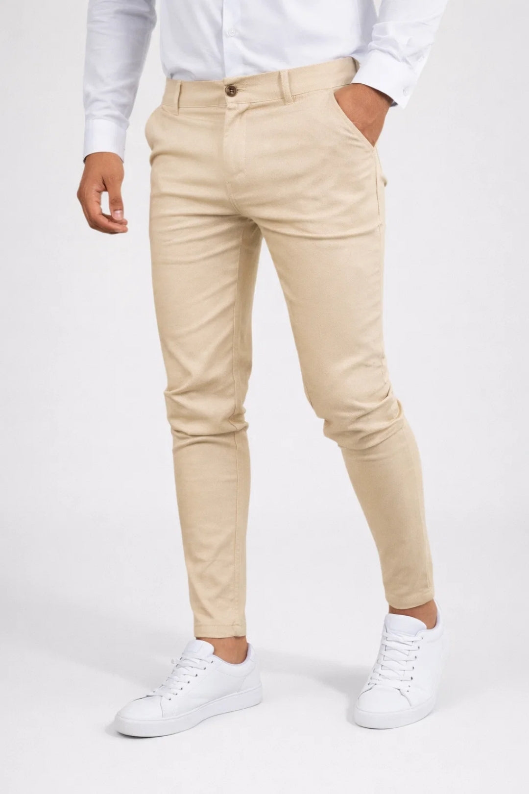 Comfortable Mens Slim Leg Chino Pants - Olytrend