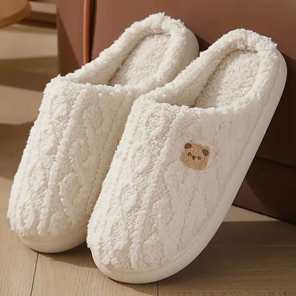 Cozy Warm Fuzzy Slippers for Ladies - Pexav