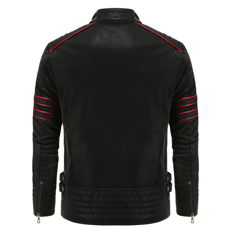 Titanium Rogue Leather Jacket - Hugh-Black-S-Nora Luxe