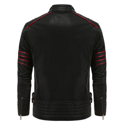 Titanium Rogue Leather Jacket - Hugh-Black-S-Nora Luxe
