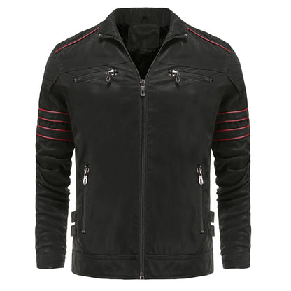 Titanium Rogue Leather Jacket - Hugh-Black-S-Nora Luxe
