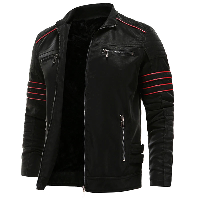 Strong Biker Leather Jacket - Pexav