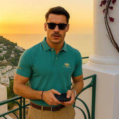 Classic Casual Polo Shirt with Contrast Trim