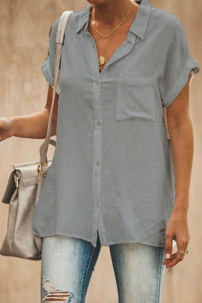 Comfortable Women's Short Sleeve Cotton Shirt