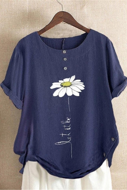 Comfy Women's Casual Floral Tee Shirt - Nocini