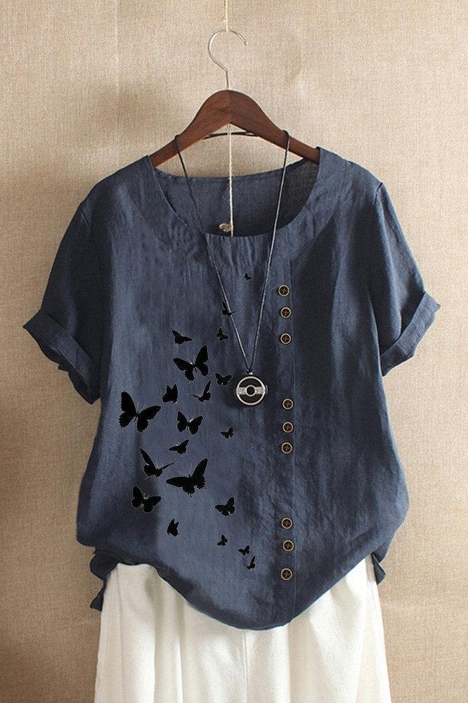 Comfy Women's Lightweight Butterfly T-Shirt