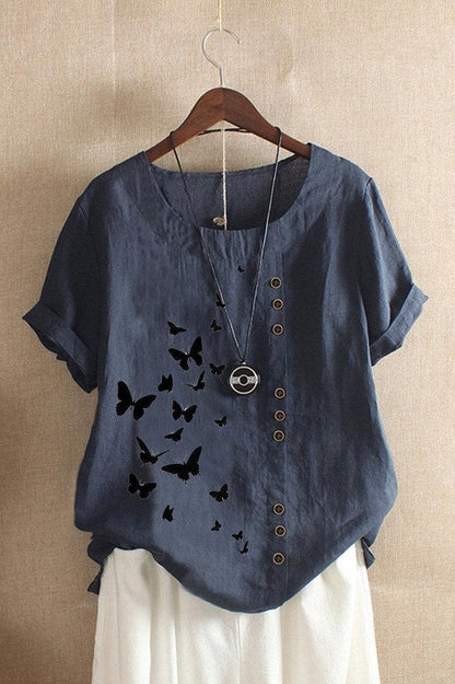 Comfy Women's Lightweight Butterfly T-Shirt