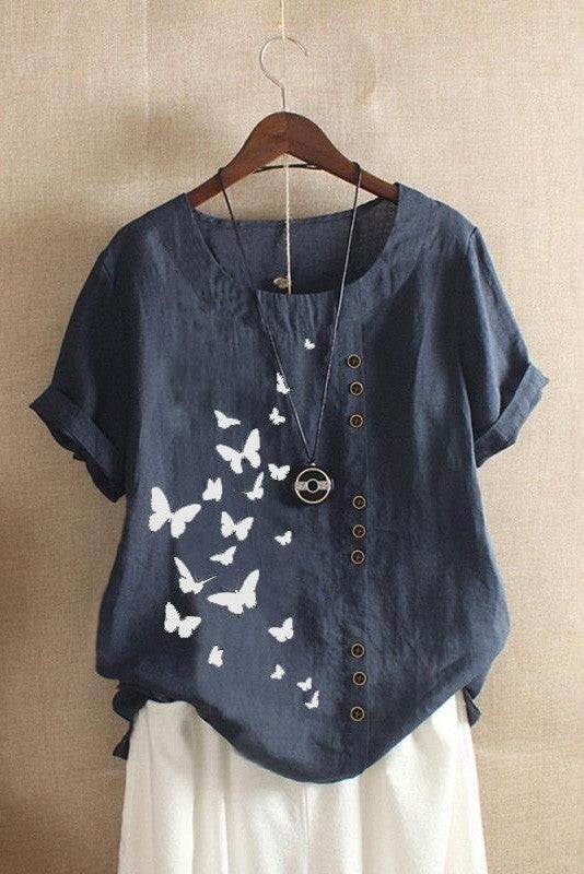 Comfy Women's Lightweight Butterfly T-Shirt