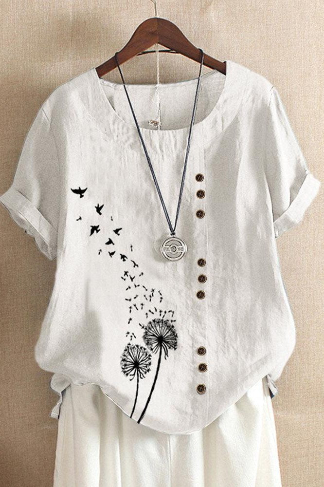 Soft Crew Neck Women's Casual Tee