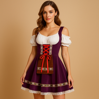 Traditional Oktoberfest dress for women with authentic design and flattering fit, available in multiple colours for festive occasions.