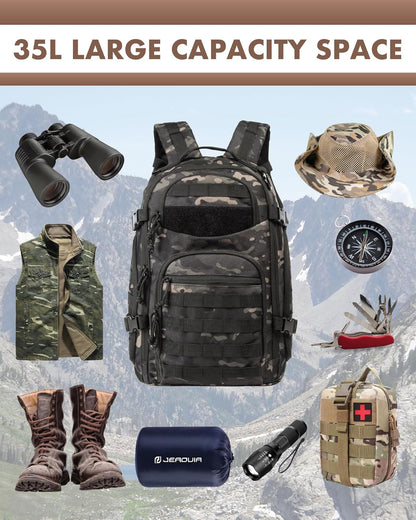 Durable Hiking Backpack with Laptop Compartment and MOLLE