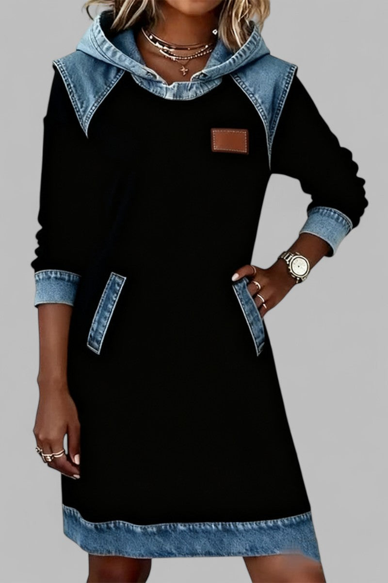 Fashionable Blue Jeans Dress - Olytrend