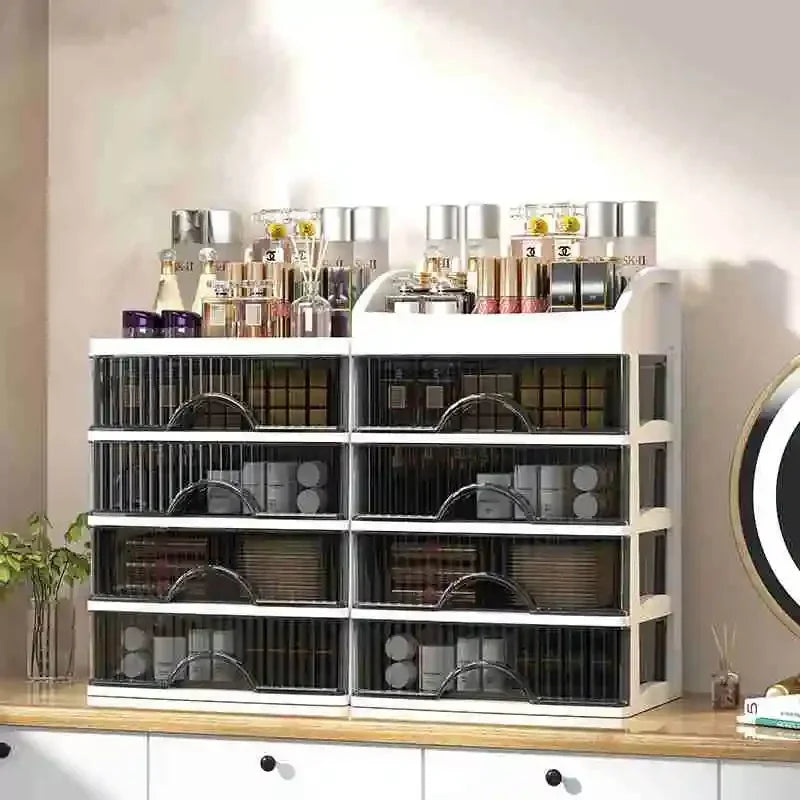 Transparent Acrylic Make-up Organizer - Clarityn-1-The Livary