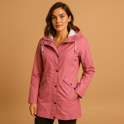 Clear Waterproof Hooded Coat for Women - Nocini